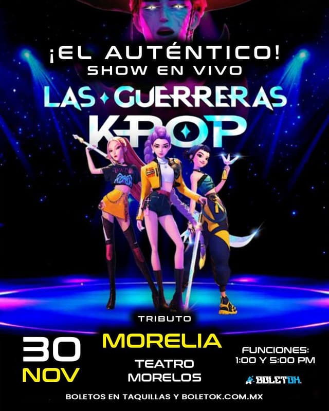 ¡El Auténtico Show en Vivo! Las Guerreras K-POP.
