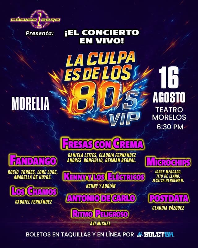 LA CULPA ES DE LOS 80´s VIP